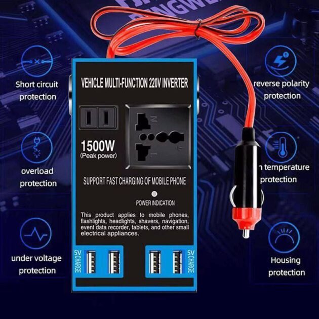 "محول طاقة ذكية بقوة 1500W